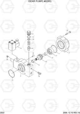 2022 GEAR PUMP(-#0285) R170W-3, Hyundai