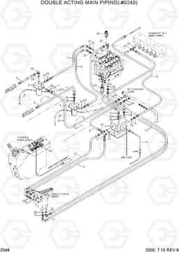 2048 DOUBLE ACTING MAIN PIPING(-#0249) R170W-3, Hyundai