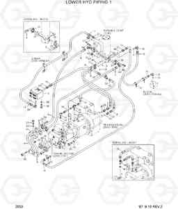2050 LOWER HYD PIPING 1 R170W-3, Hyundai