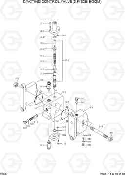 2059 D/ACTING CONTROL VALVE(2 PIECE BOOM) R170W-3, Hyundai