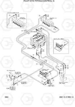 2062 PILOT HYD PIPING(CONTROL 3) R170W-3, Hyundai