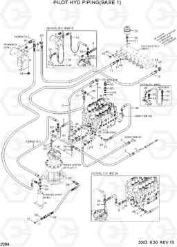 2064 PILOT HYD PIPING(BASE 1) R170W-3, Hyundai