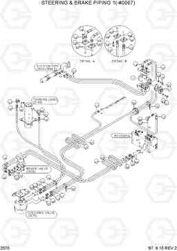 2070 STEERING & BRAKE PIPING 1(-#0067) R170W-3, Hyundai