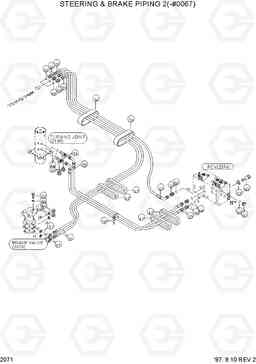 2071 STEERING & BRAKE PIPING 2(-#0067) R170W-3, Hyundai