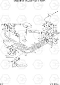 2072 STEERING & BRAKE PIPING 3(-#0067) R170W-3, Hyundai