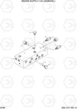 2078A BRAKE SUPPLY VALVE(#0459-) R170W-3, Hyundai