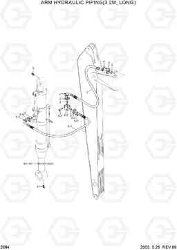 2084 ARM HYD PIPING(3.2M) R170W-3, Hyundai