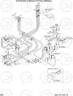 2087 STEERING & BRAKE PIPING 2(#0068-) R170W-3, Hyundai