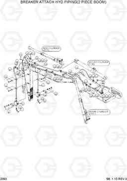 2093 BREAKER ATTACH HYD PIPING(2 PI R170W-3, Hyundai