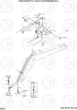 2097A ARM SAFETY LOCK SYSTEM(#0256-) R170W-3, Hyundai