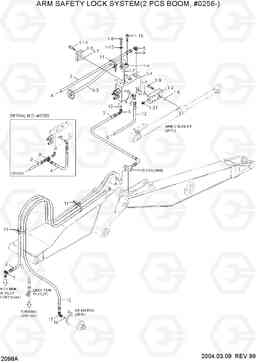 2098A ARM SAFETY LOCK SYSTEM(2PCS BOOM,#0256-) R170W-3, Hyundai