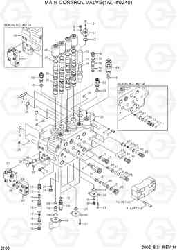 2100 MAIN CONTROL VALVE(1/2, -#0240) R170W-3, Hyundai