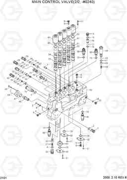 2101 MAIN CONTROL VALVE(2/2, -#0240) R170W-3, Hyundai