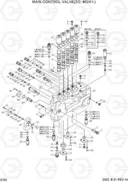 2103 MAIN CONTROL VALVE(2/2, #0241-) R170W-3, Hyundai