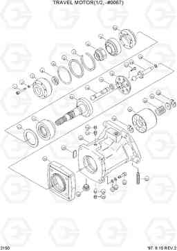 2150 TRAVEL MOTOR(1/2, -#0067) R170W-3, Hyundai