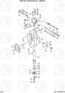 2151 TRAVEL MOTOR(2/2, -#0067) R170W-3, Hyundai
