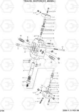 2154 TRAVEL MOTOR(2/2, #0068-) R170W-3, Hyundai