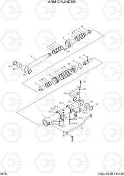 2170 ARM CYLINDER R170W-3, Hyundai