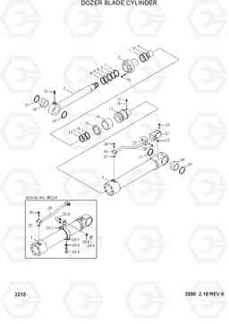 2210 DOZER BLADE CYLINDER R170W-3, Hyundai