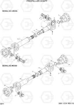 3011 PROPELLER SHAFT R170W-3, Hyundai