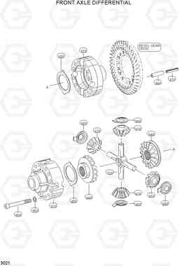 3021 FRONT AXLE DIFFERENTIAL R170W-3, Hyundai