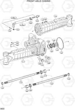 3022 FRONT AXLE CASING R170W-3, Hyundai