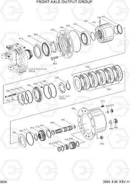 3024 FRONT AXLE OUTPUT GROUP R170W-3, Hyundai