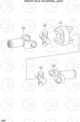 3026 FRONT AXLE UNIVERSAL JOINT R170W-3, Hyundai