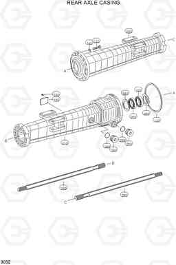 3032 REAR AXLE CASING R170W-3, Hyundai