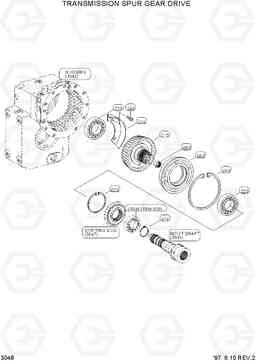 3048 TRANSMISSION SPUR GEAR DRIVE R170W-3, Hyundai