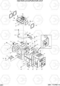 4051 HEATER & EVAPORATOR UNIT R170W-3, Hyundai