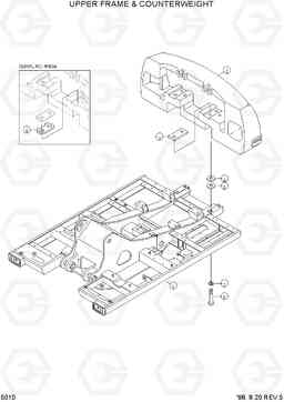 5010 UPPER FRAME & COUNTERWEIGHT R170W-3, Hyundai