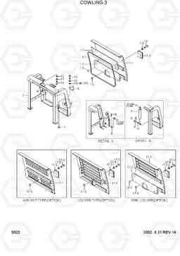 5022 COWLING 3 R170W-3, Hyundai