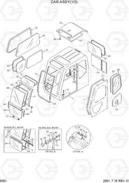 5051 CAB ASSY(1/3) R170W-3, Hyundai