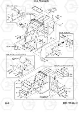 5052 CAB ASSY(2/3) R170W-3, Hyundai