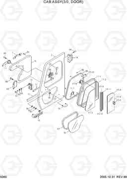 5060 CAB ASSY(3/3, DOOR) R170W-3, Hyundai