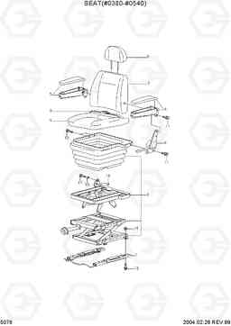 5076 SEAT(#0380-#0540) R170W-3, Hyundai