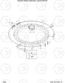 5090 SWING RING GREASE LUB SYSTEM R170W-3, Hyundai