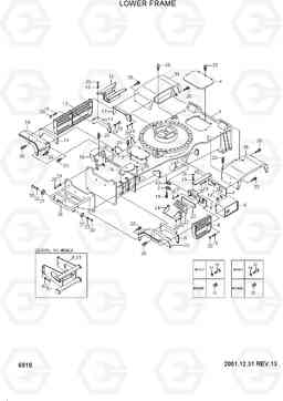 6010 LOWER FRAME R170W-3, Hyundai