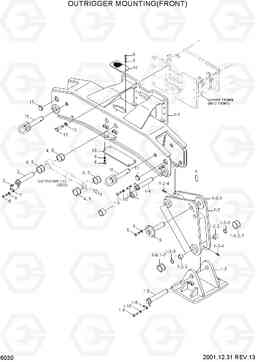 6030 OUTRIGGER MOUNTING(FRONT) R170W-3, Hyundai