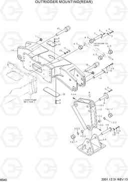 6040 OUTRIGGER MOUNTING(REAR) R170W-3, Hyundai