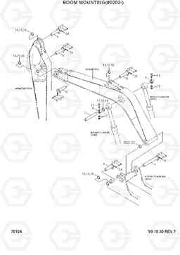7010A BOOM MOUNTING(#0202-) R170W-3, Hyundai