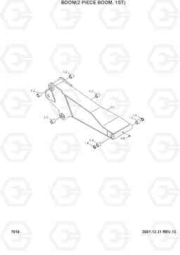 7016 BOOM(2 PIECE BOOM, 1ST) R170W-3, Hyundai