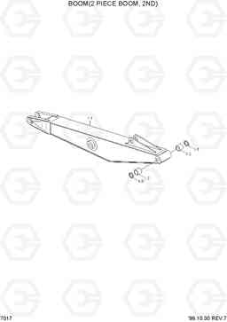 7017 BOOM(2 PIECE BOOM, 2ND) R170W-3, Hyundai