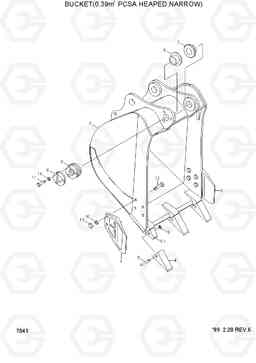 7041 BUCKET(0.39M3 PCSA HEAPED,NARROW) R170W-3, Hyundai
