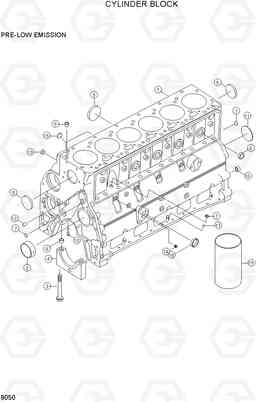 9050 CYLINDER BLOCK R170W-3, Hyundai