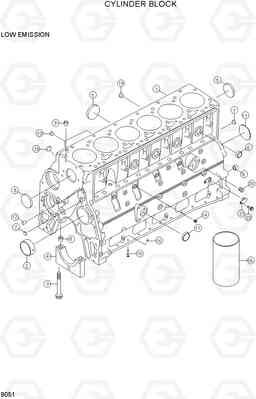 9051 CYLINDER BLOCK R170W-3, Hyundai