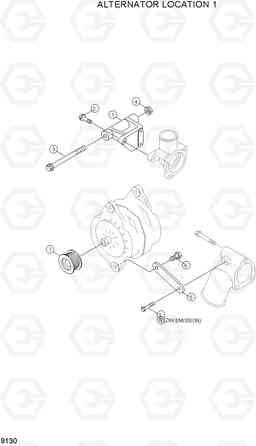 9130 ALTERNATOR LOCATION 1 R170W-3, Hyundai