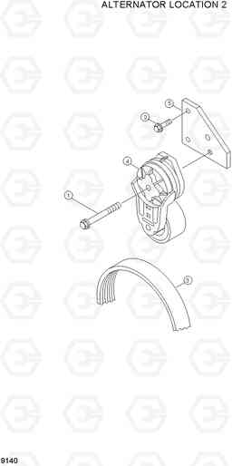 9140 ALTERNATOR LOCATION 2 R170W-3, Hyundai