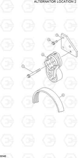 9140 ALTERNATOR LOCATION 2 R170W-3, Hyundai